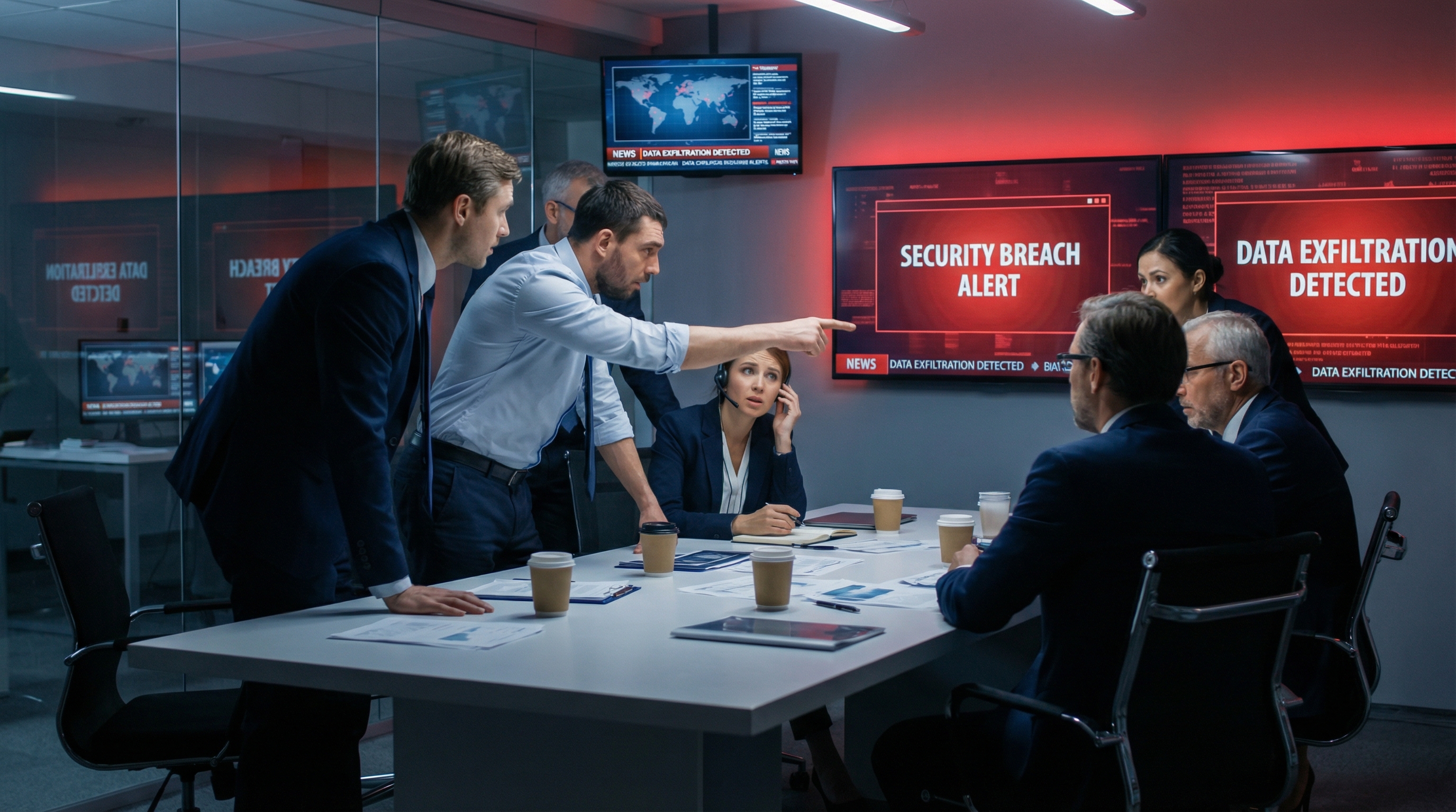 Crisis communication team responding to cyber security incident